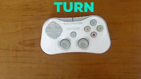 Animation of turning on a controller and entering pairing mode