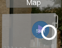 CalcVR Map screen with the Start button under the selection circle
